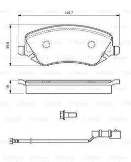 Тормозные колодки, дисковые BOSCH 0 986 424 679 (фото 1)