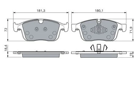 ДИСКОВІ КОЛОДКИ 0 986 460 131 BOSCH 0986460131