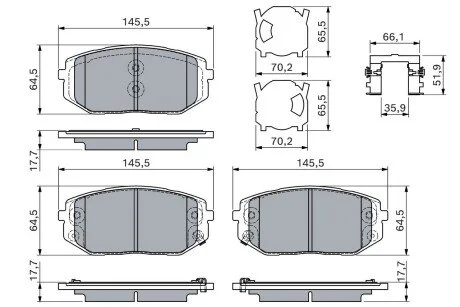 ДИСКОВІ КОЛОДКИ 0 986 460 164 BOSCH 0986460164 (фото 1)