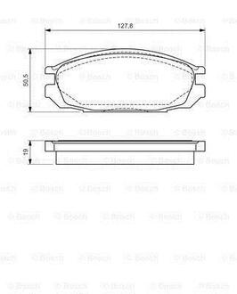 Гальмівні колодки, дискові BOSCH 0986461133 (фото 1)