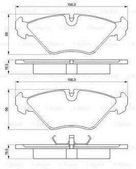 Тормозные колодки, дисковые BOSCH 0 986 461 766 (фото 1)