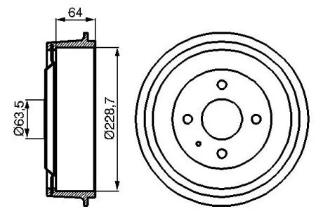 Гальмiвний барабан BOSCH 0986477012