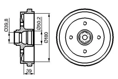 Гальмівний барабан BOSCH 0 986 477 111
