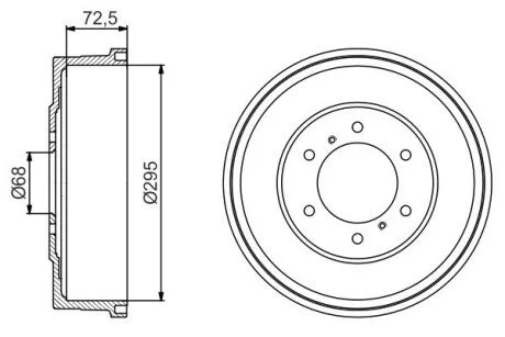 Тормозной барабан BOSCH 0 986 477 215