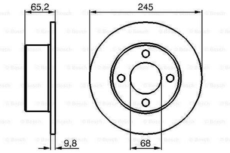 AUDI Тормозной диск задний 100 BOSCH 0986478073 (фото 1)