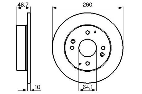 Гальмівний диск HONDA/ROVER Accord/Civic/600 \'\'R BOSCH 0 986 478 172