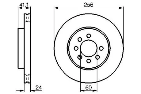 DAEWOO Диск тормозной передний NUBIRA 1.6,2.0 16V 97- BOSCH 0986478286