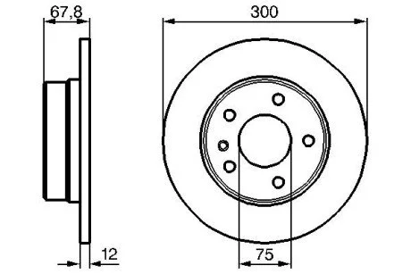 BMW Диск тормозной 7 E32 86-92 задн. BOSCH 0986478322
