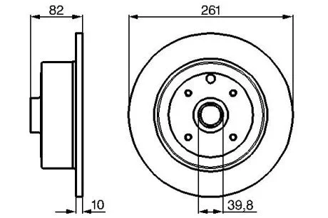 OPEL Диск тормозной задний Kadett E,Vectra A 2.0 87- BOSCH 0986478328 (фото 1)