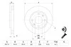 Гальмівний диск CITROEN/PEUGEOT AX/Saxo/Xsara/ZX/106/205/206/306/309 \'\'F- закрито BOSCH 0986478370 (фото 5)