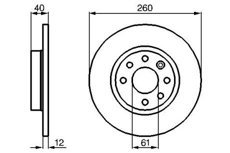 VOLVO Тормозной диск передний 440-460 -96 BOSCH 0986478386