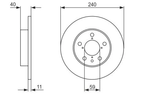 Тормозной диск BOSCH 0 986 478 444 (фото 1)