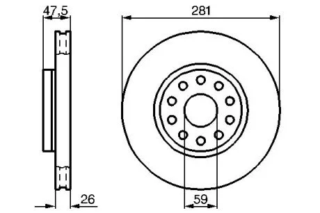 Тормозной диск BOSCH 0 986 478 460
