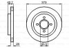 BOSCH VW Диск тормозной передний Bora 10/00-, A3 04/99-, Octavia 08/00- 0986478816