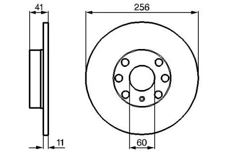 Диск тормозной передний OPEL Astra BOSCH 0986478880 (фото 1)
