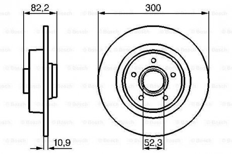 Диск гальмівний RENAULT \'\'R \'\'2.0-3.5 \'\'02-09 BOSCH 0986478971 (фото 1)