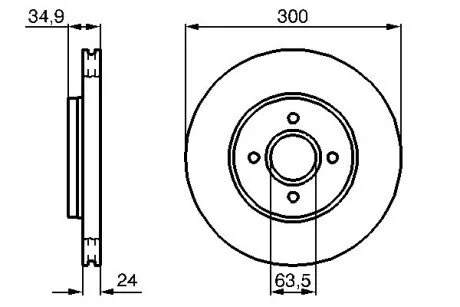 Тормозной диск 4410264 FORD BOSCH 0986479048