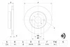 Тормозной диск TOYOTA Yaris P1 \&#039;\&#039;F\&#039;\&#039;99-05 BOSCH 0986479244 (фото 5)