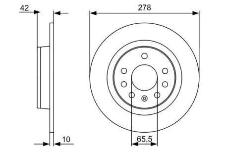 Тормозной диск CHEVROLET/OPEL Astra/Zafira/ \'\'R\'\'1.6-2.2 \'\'04-15 BOSCH 0986479515