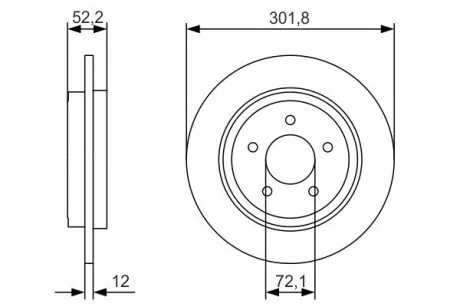 Тормозной диск BOSCH 0 986 479 A53 (фото 1)