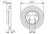 Тормозной диск HONDA Civic ''F'''1,3-2,2''11>> BOSCH 0986479B01 (фото 1)