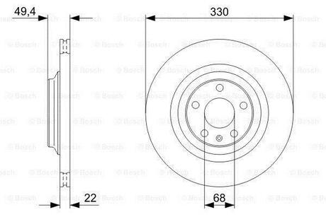 Тормозной диск BOSCH 0 986 479 C64