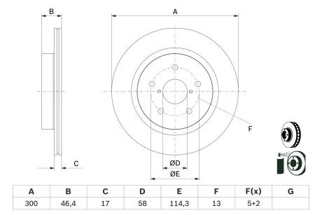 Тормозной диск BOSCH 0 986 479 D64