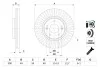 Гальмівний диск HYUNDAI/KIA Santa Fe/Sorento \'\'F \'\'09>> BOSCH 0986479F19 (фото 1)