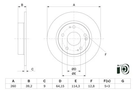 Тормозной диск BOSCH 0 986 479 G17