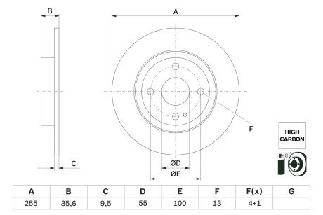 Brake Disc BOSCH 0986479G72