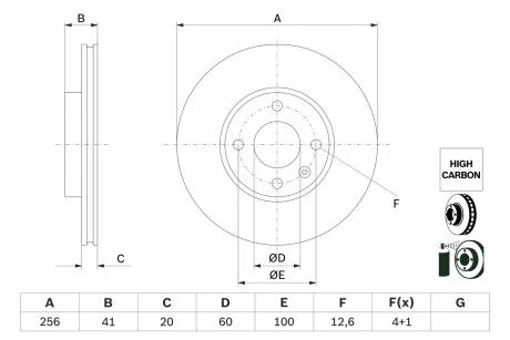 Brake Disc BOSCH 0986479G83