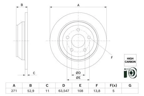 TARCZA HAM. FORD PUMA BOSCH 0986479H55 (фото 1)