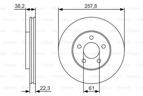 CHRYSLER Тормозной диск передн.Neon 94- BOSCH 0986479R56