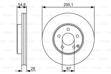 Тормозной диск MB W211 \'\'F\'\'02>> PR2 BOSCH 0986479R99