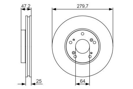 Диск тормозной BOSCH 0986479S82 (фото 1)