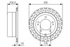 Тормозной диск TOYOTA Land Cruiser J6/J7/J10 \&#039;\&#039;R\&#039;\&#039;98-07 PR2 BOSCH 0986479U32 (фото 1)
