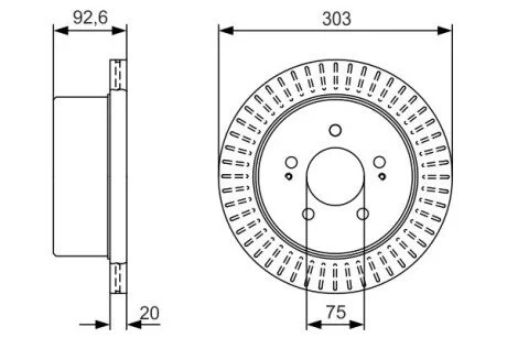 Тормозной диск BOSCH 0986479V26