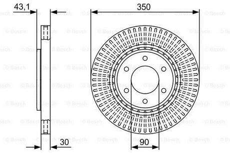 Диск тормозной BOSCH 0986479V51 (фото 1)