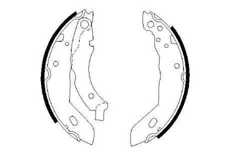 Щеки тормозные задн. PEUGEOT 1,0-1,9 RENAULT 1,1-1,9 BOSCH 0986487084