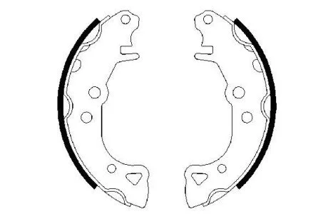 Тормозные колодки, барабанные BOSCH 0 986 487 252