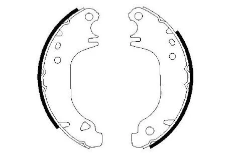 Тормозные колодки, барабанные BOSCH 0 986 487 274