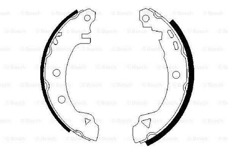 Щеки тормозные задн. CITROEN AX 87-97 RENAULT 19, Rapid BOSCH 0986487289 (фото 1)