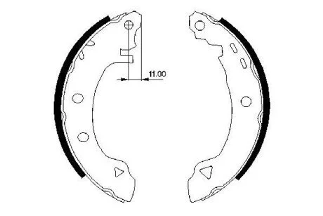 Колодки гальмівні барабанні, комплект BOSCH 0986487295