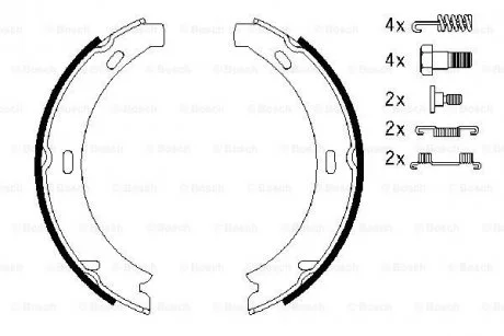 Тормозные колодки барабанные BOSCH 0 986 487 584