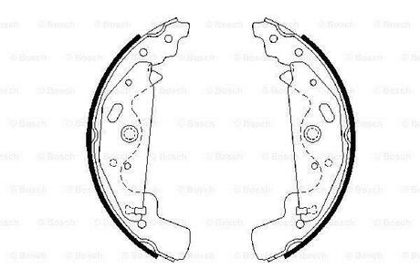 Тормозные колодки, барабанные BOSCH 0 986 487 643