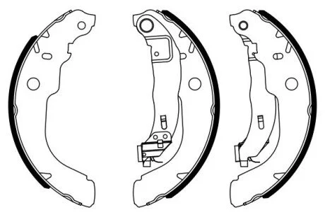 Тормозные колодки барабанные BOSCH 0986487960