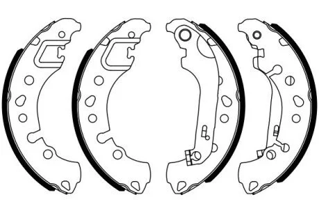 Тормозные колодки, барабанные BOSCH 0 986 487 961