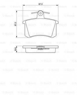 Гальмівні колодки, дискове гальмо (набір) BOSCH 0986491441 (фото 1)