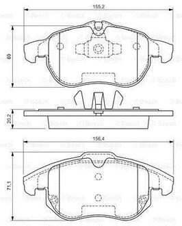 Тормозные колодки, дисковые BOSCH 0 986 494 073