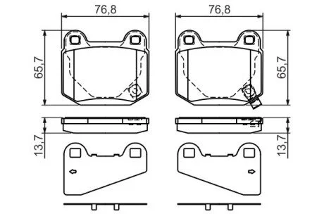 Гальмівні колодки MITSUBISHI/NISSAN/SUBARU Lancer Evo/350/Impreza "R "98-07 BOSCH 0 986 494 229